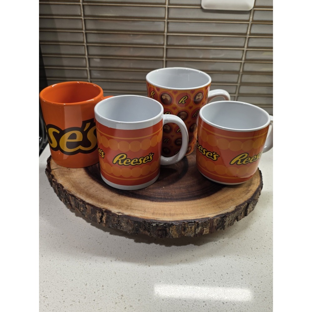 4 VTG Reese's Coffee Mugs by Galerie